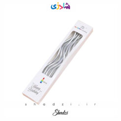 شمع تولد پیچ پیچی نقره ای