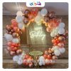 بادکنک آرایی گرد رزگلد