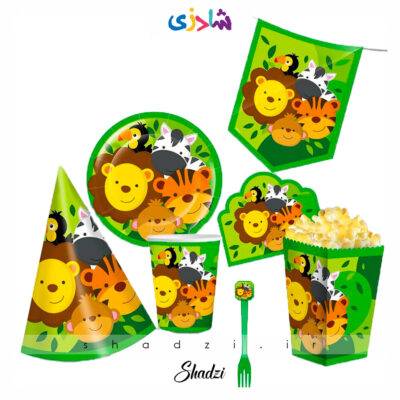 ۴ تم تولد با الهام از دنیای حیوانات 3 اقلام تم تولد جنگل از