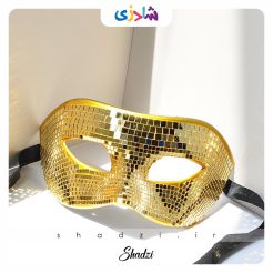 نقاب بالماسکه شیشه ای نگین دار