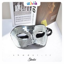 نقاب بالماسکه شیشه ای نگین دار