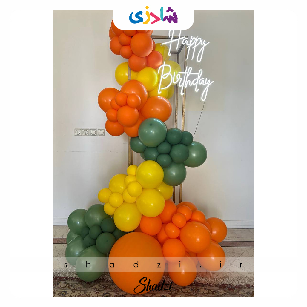 بادکنک آرایی تولد تم پائیزی