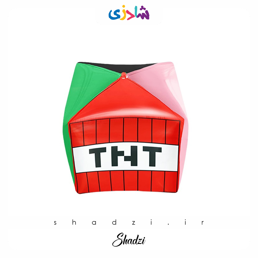 بادکنک فویلی مکعب TNT ماینکرافت