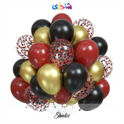 پک 26عددی بادکنک مشکی زرشکی