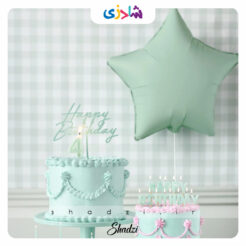 بادکنک فویلی ستاره سبز پسته ای