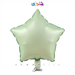 بادکنک فویلی ستاره سبز پسته ای