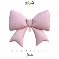 بادکنک فویلی پاپیون صورتی پاستلی