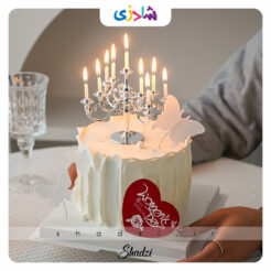 شمع تولد مدل شمعدونی