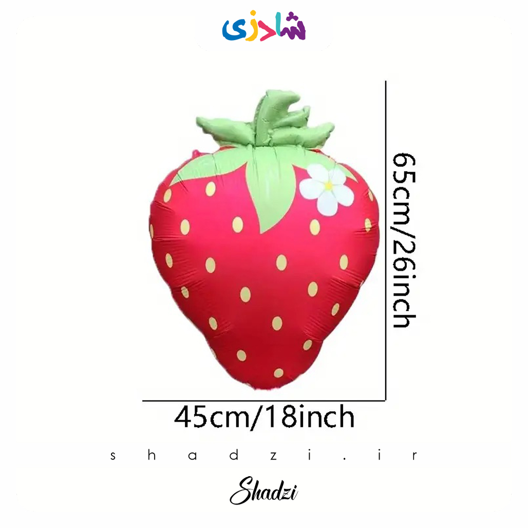 بادکنک فویلی توت فرنگی