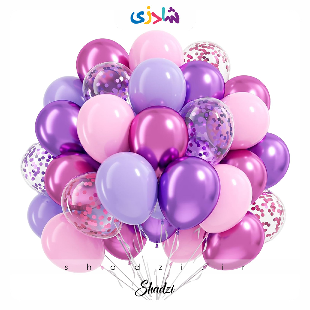 پک 30عددی بادکنک یاسی صورتی